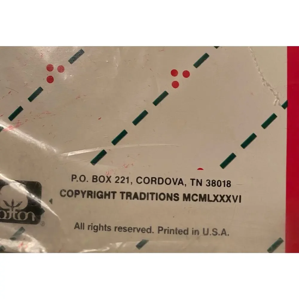 Vintage 1986 Traditions Cross Stitch Kit Racing Bears Holiday Bellpull Sealed